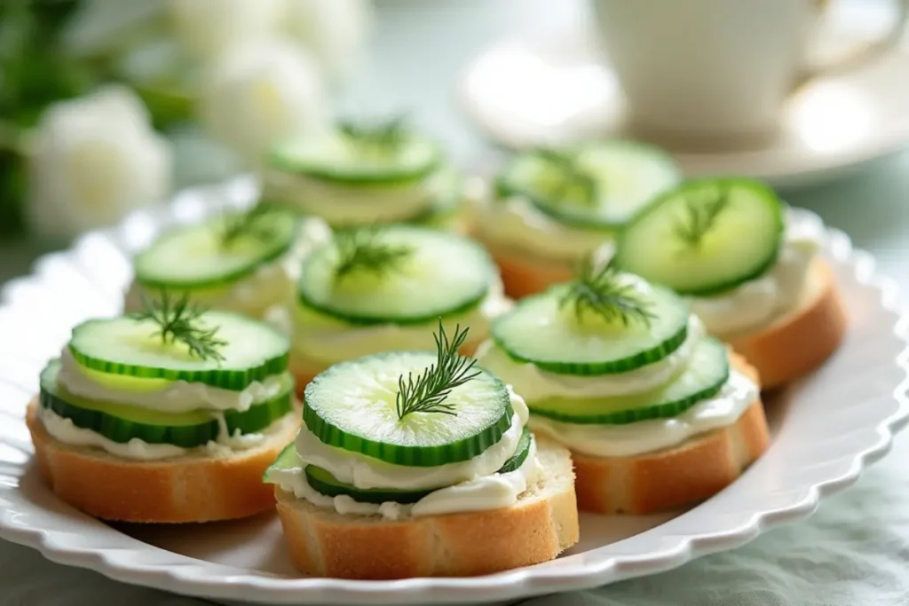 cucumber sandwiches with cream cheese