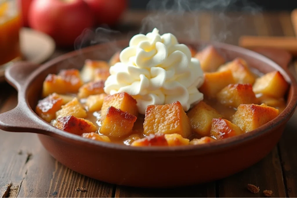 caramel apple bread pudding