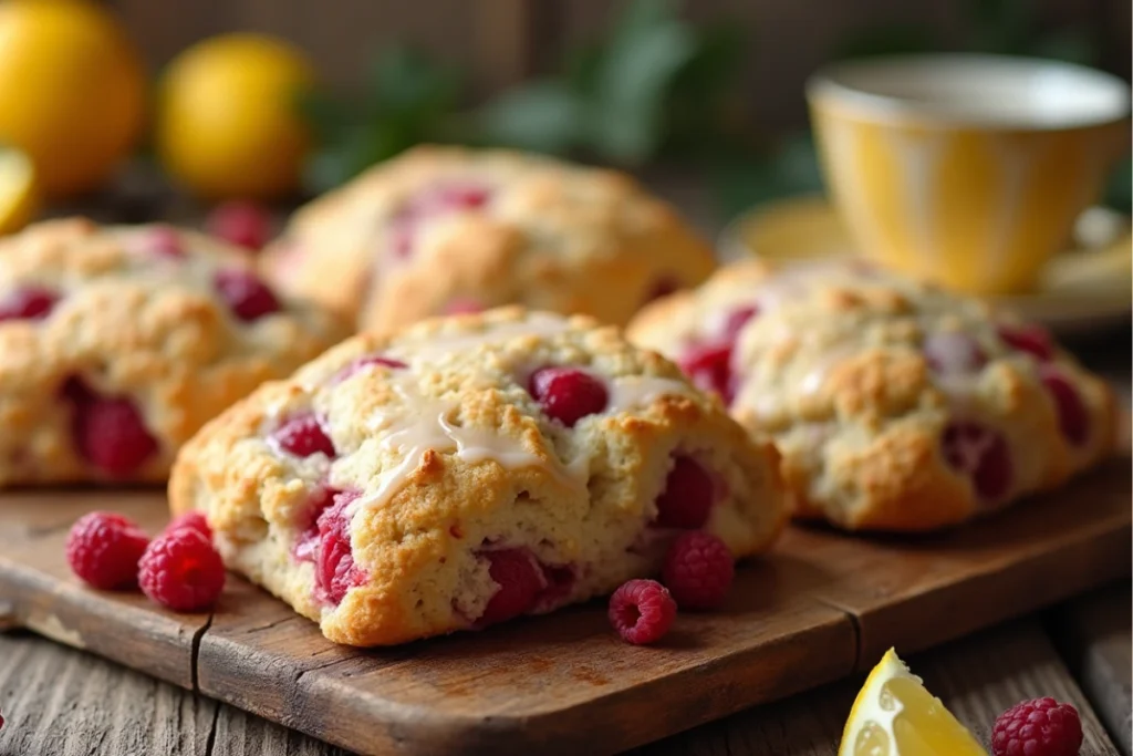 lemon raspberry scones