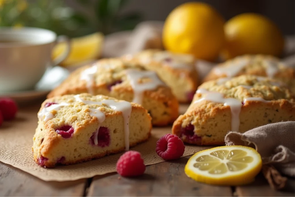 lemon raspberry scones