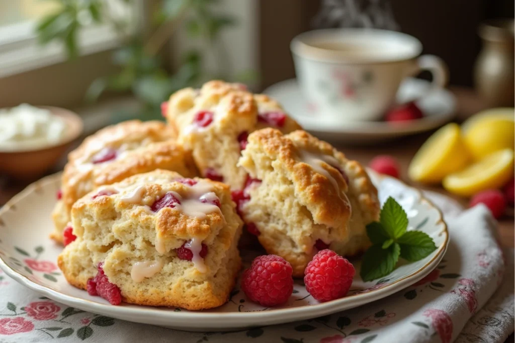 lemon raspberry scones