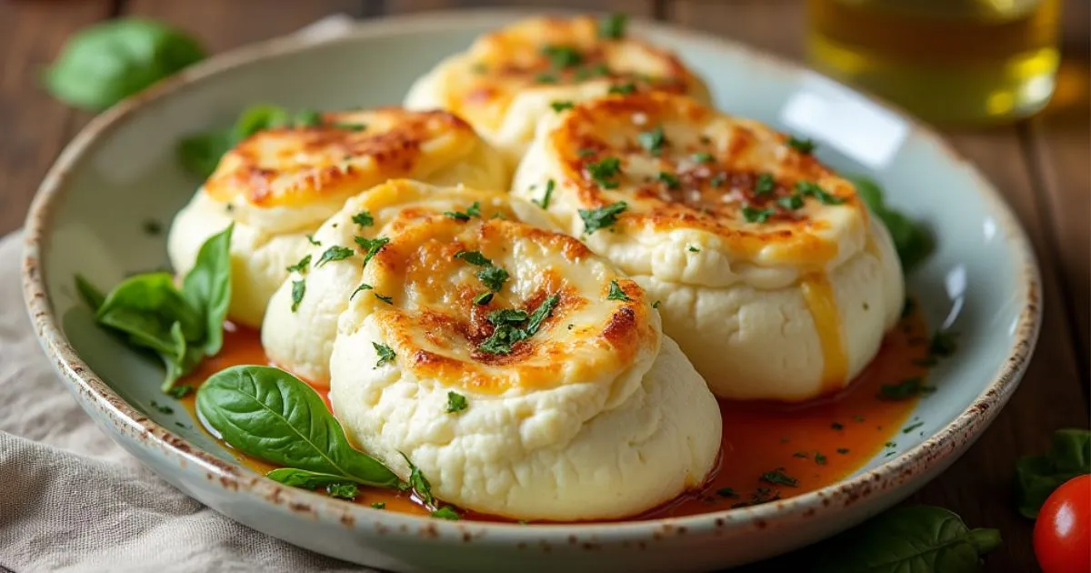 Mozzarella Stuffed with Ricotta