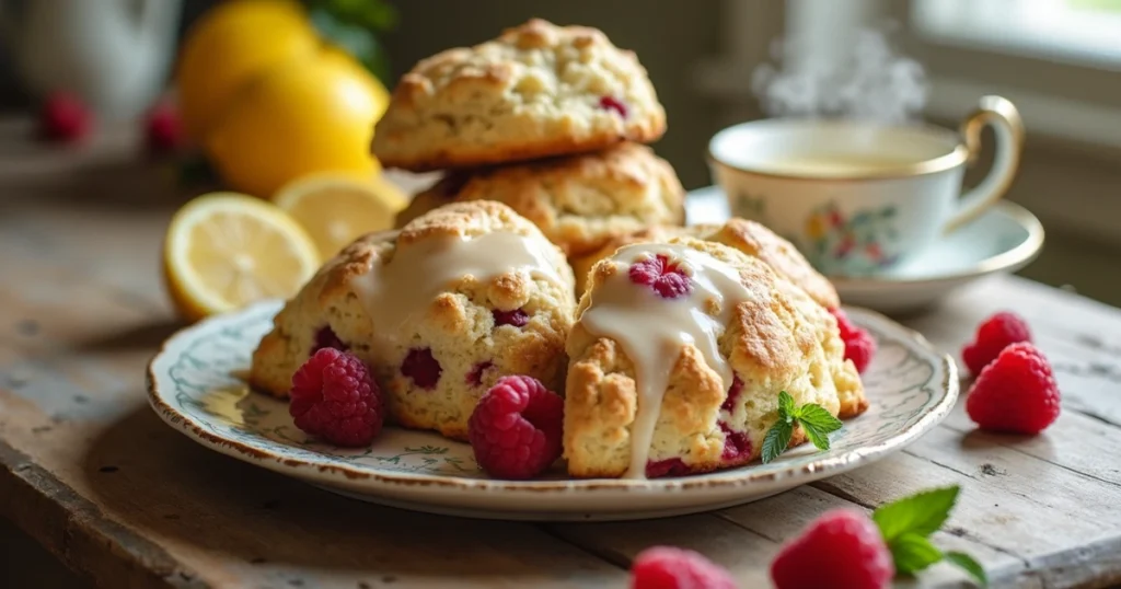 lemon raspberry scones