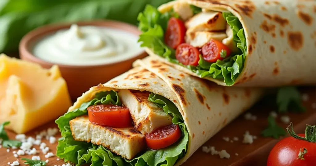 chicken caesar wrap