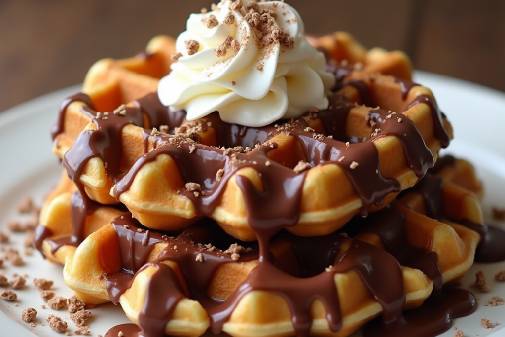 chocolate covered waffles