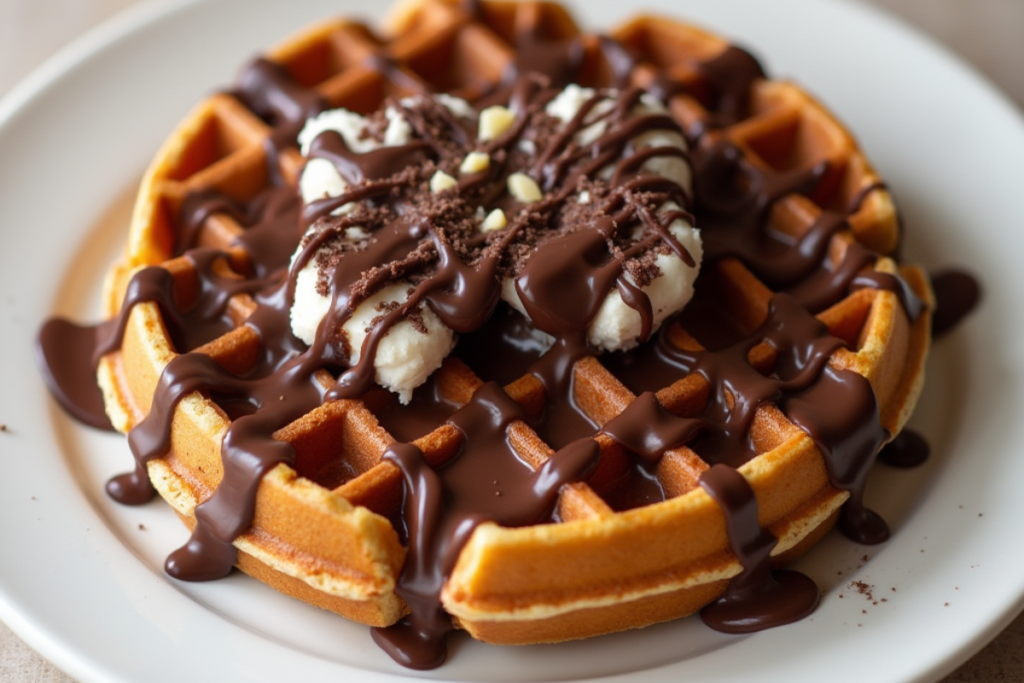 chocolate covered waffles