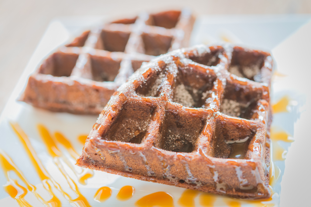 chocolate covered waffles