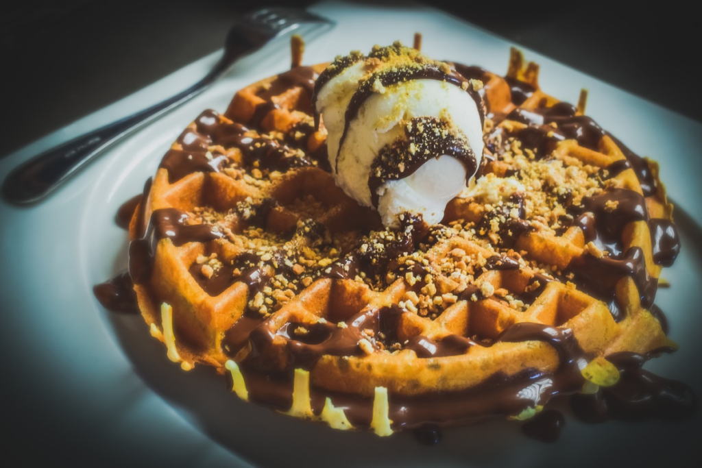 chocolate covered waffles