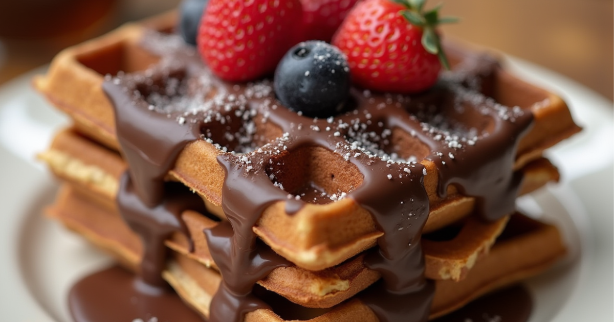 chocolate covered waffles