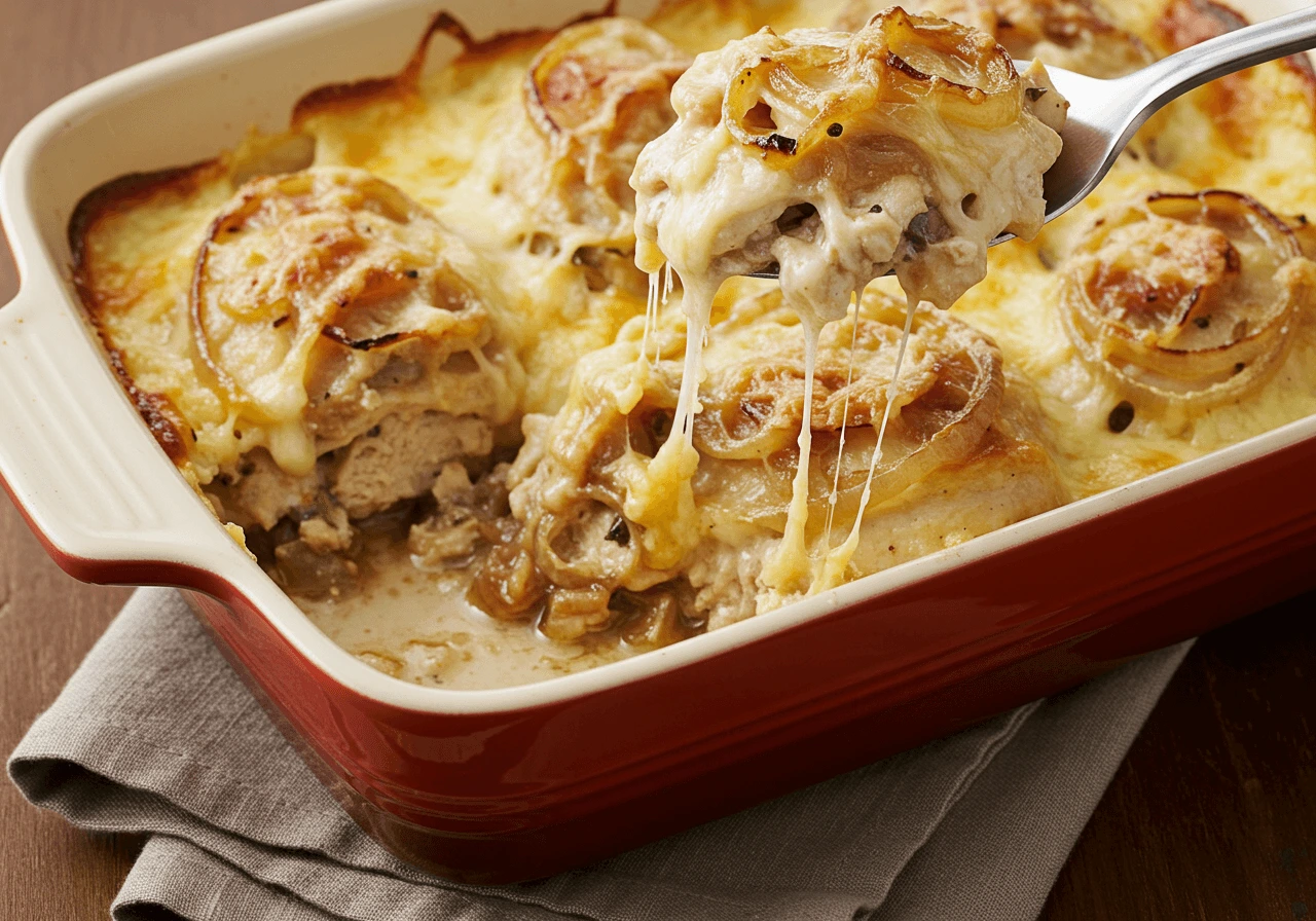 French Onion Chicken Bake